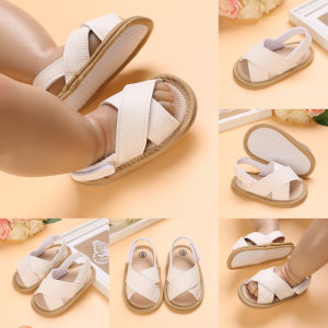 Baby toddler shoes Summer baby breathable beach princess sandals soft bottom baptism shoes for girls