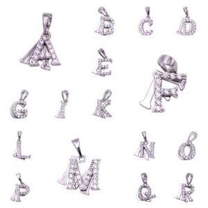 Xuping Liontin Huruf Silver Double 0142160323