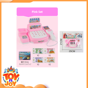 [Toy N Joy] Pretend Play Mini Supermarket Cash Register Toy Fun Play Pink/Blue