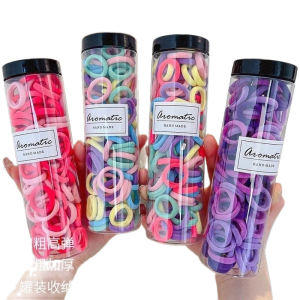 Bộ 100 Dây Cột Tóc Mini Co Giãn Đa Sắc Cho Bé Gái - Phụ Kiện Tóc Tiện Ích