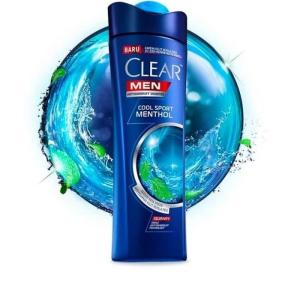 CLEAR SHAMPOO COOL SPORT MENTHOL MEN 300 ML + FREE GIFT