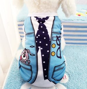 Pets Dog Cat Cotton Clothes Pet Autumn New Cat Supplies Dog Cute Colthes Pet Cloth Vest Shirt Puppy Clothing For Dogs