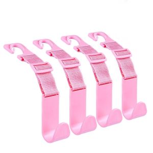 NGFINV5 4Pcs/set Tiết kiệm không gian Móc tựa đầu ghế ô tô Có thể điều chỉnh Khả năng chịu tải lớn Giá treo ghế sau ô tô Phổ quát Dễ dàng lắp đặt Giá treo túi sau ghế ô tô Phụ kiện nội thất ô tô