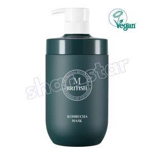 British M Kombucha Mask 750ml Vegan Scalp Hair Treatment 4 Protein Repair Dry Damaged Frizzy Hair