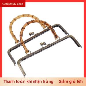 CS 1PC kim loại cổ điển Túi khung hôn Clasp khóa với tre xử lý đồ trang sức móc may ốc vít ví làm nguồn cung cấp