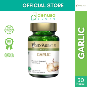 SIDOMUNCUL Natural Herbal Garlic 30 Kapsul Membantu Mengurangi Lemak Darah
