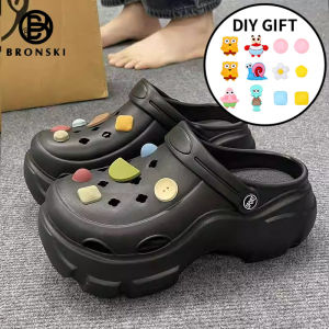 BRONSKI New Korean Clogs Sandals For Women Slippers Thick Bottom Shower Home Slippers Indoor Slippers for women
