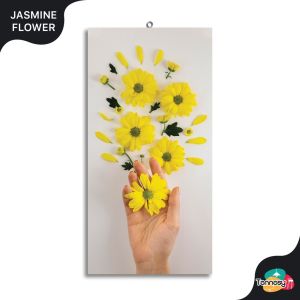 TENNESY HIASAN DINDING FLOWER KRISAN AESTETIK 15x30 CM WALL DECOR PAJANGAN KAYU DEKORASI RUMAH