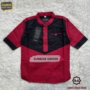 Sunrise - Kemeja Koko Anak Baju Muslim Anak Laki-Laki Koko Kurta Lengan Panjang Anak Laki - Laki Usia 1 -15 Tahun