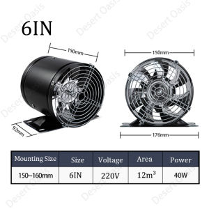 Powerful Exhaust fan with bracket 6/8/10/12 "ventilation fan Suction fan