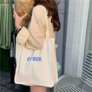 2025 NEW ARRIVAL stylish minimalist printed "OTHER" commuter shopping one shoulder tote bag student E163