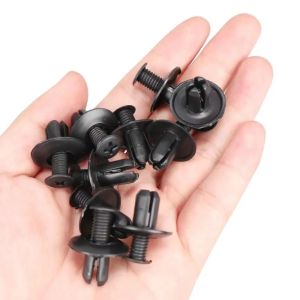 ZEEMIN 5/100pcs Car 8mm Hole Plastic Rivets Fastener Push Clip Black Auto Vehicle Door Trim Panel Retainer Fastener Clips for Toyota Au