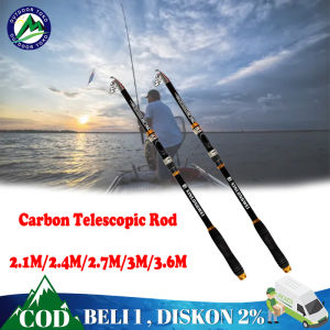 Joran Pancing Carbon 3 M / Joran Pancing Portable 3 M / Joran Pancing Portable Carbon Fiber Telescopic / Alat Pancing Murah / Joran Murah / Tongkat Pancing Bisa Digunakan Dilaut Sungai Cocok Untuk Mancing Mania