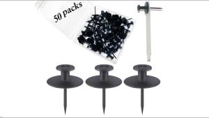 50  Product promotion picture hook wall hook  Double-headed thumb nails are used for wall hanging  Decorative small picture frame hooks suitable for renters are suitable for drywall corkboard home office photo decoration ( Black )