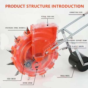 seeder Hand Push Corn Seeder / Planter with Dual Tank Peanut Soybean and Vegetable Planter