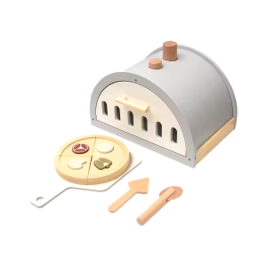 JIVE Wooden Wood Fire Pizza Oven Pretend Kitchen Set for Kids