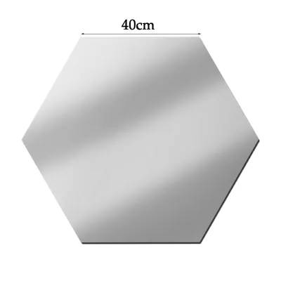 12/48Pcs 3D Hexagon Acrylic Mirrors Modern Wall Mirror Stickers for Living Room Home Decoration Soft Self Adhesive Wall Stickers