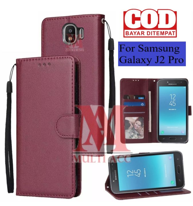 SAMSUNG GALAXY J2 PRO Leather Flip Cover Wallet Case Kulit