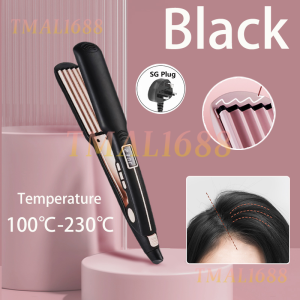 [✅SG Ready Stock] New Elegant 2-in-1 Hair Styler with LCD Display Anti-Scald & Auto Shut-Off Fast Heating Curling Iron