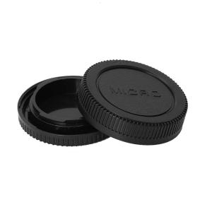 Front Body Cap & Rear Lens Cap Replacement for Olympus for Panasonic Micro 4/3 Mount Camera Body & EF Lens Replaces