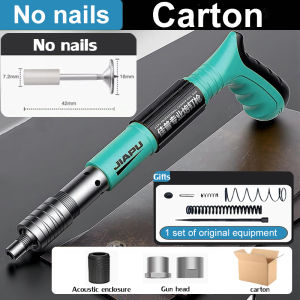 【1S No jamming】Malika Nail Gun Heavy Duty 5 Speed Free 200 Nails Nail Fast Penetrate 15cm Adjustable Power Tool Tufting Gun Manual Steel Nails Gun Nail Punch Gun Wall Nail Cordless Nail gun Tacker Concrete Tool Steel Silent Wall Ceiling Nail Punch Power T
