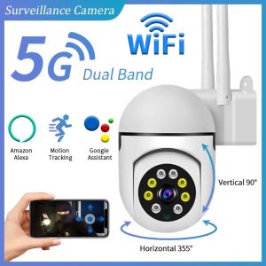♥Original Product+FREE Shipping+COD♥2MP 5G WiFi IP Camera Mini Outdoor Surveillance Camera 4X Zoom Color Night Vision AI Human Detection Security CCTV FUTU