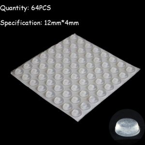 LYMEDIA 50/64/80/100PCS Transparent Bumper Collision Cushion Silicone Buffer Pads Damper Furniture Door Stopper Self-adhesive