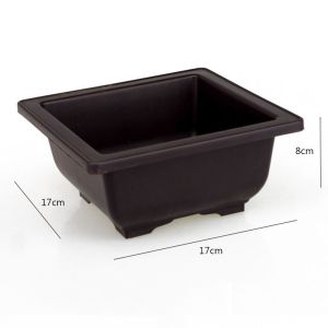 CHUN053634 Rectangle Nursery Square Planter Flower Pot Succulent Basin Bonsai Plant Bowl
