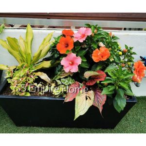 RUDI Z2 Slant Large Logo Fibreglass Bandaraya Project Flower Pot Pasu Bunga Garden Taman Park Plant Pokok Square Outdoor
