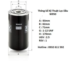Lọc dầu máy nén khí trục vít WD950 máy nén khí HITACHI-MITSUI-TRUNG QUỐC...VV