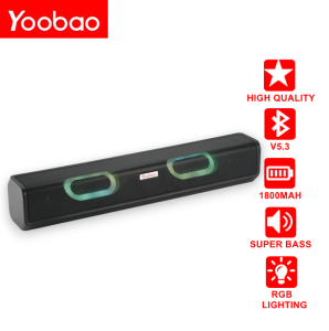 Yoobao M16 Desktop Wireless Bluetooth V5.3 Super Bass Sound Multi Function with Colorful RGB Lightning Effect Speaker