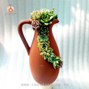 Chậu đất nung - Bình sữa xẻ 1029 miệng chậu 10cm chiều cao 29cm