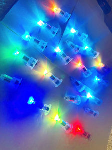 COMBO 25 ĐÈN LED MINI DÙNG PIN - lắp vào đèn lồng đèn trung thu đồ chơi trẻ em... 7 MÀU CÓ CHỚP