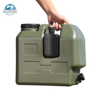 Outdoor Water Bottle 20L with Spigot Leak-Proof Water Storage Jug for Camping and Emergency Preparedness