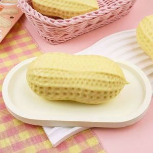 GOFIDIN ASMR Sensory Simulated Peanut Squeeze Toy Stress Relief Soft Decompression Toy Creative Sensory Toy Kids Adults