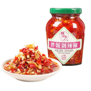 坛坛乡辣椒酱280g湖南特产蒜香豉香拌饭朝天椒蒸鱼拌面下饭辣椒酱 Asian Paste Chili Sauce