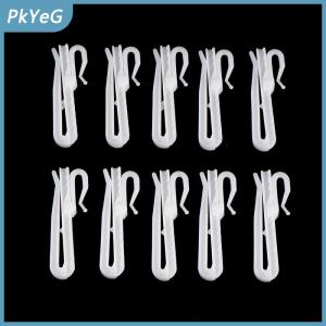 PkYeG 10 cái rèm treo móc vòng cửa sổ Trắng nhựa rèm móc cho văn phòng Nhà Phụ kiện Rèm 7cm 8.5cm