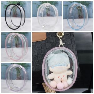 【COD&Fast Delivery】10cm Clear Outdoor Bag Transparent Multicolor Storage Case Gift Mini Doll Display Box