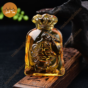 Tượng thần tài pha lê 6cm tượng ông thần tài may mắn chiêu tài hút lộc phong thủy