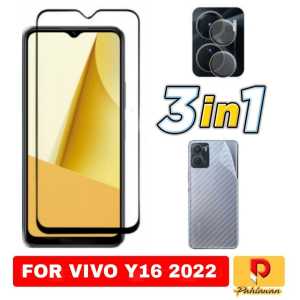 PROMO PAKET 3 INC 1 Tempered Glass VIVO Y27 4G 2023 / VIVO Y27 5G 2023 / VIVO Y16 2022 Anti Gores Kaca Screen Protector