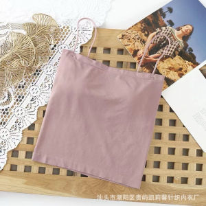 Kamisol Singlet With Padding Camisole Tupe Top Cloths Wanita Stretchable Seamless Baju Inner Wear Bra女性吊带背心