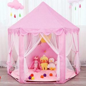 Hexagonal Kids Tent Playhouse Kids Play Tent Princess Tent Princess Castle Playhouse Khemah Budak Indoor and Outdoor Games