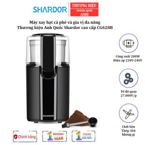 Máy xay hạt cà phê và các loại hạt gia vị đa năng Shardor CG628B công suất 200W - Hàng chính hãng bảo hành 12 tháng