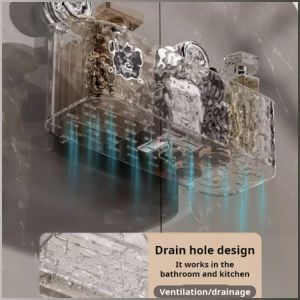 Elegant Water Wave Pattern Storage Rack Reuse Basket Raise Detachable Multi-basket String Drain Hole