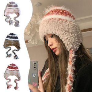 LETIGO Ear Protection Winter Hat Warm Cute Pompoms Cap Fashion Thickened Beanie Hats Winter