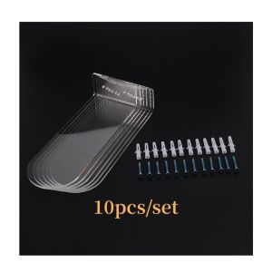10Pcs/set Acrylic Transparent Wall Mounted Floating Shoes Shelve Shoes Display Stand Shoes Rack