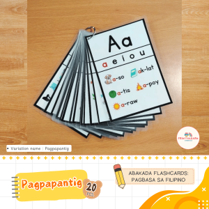 ABAKADA Flashcards | Laminated | Filipino Reading for Kindergarten Grade 1 Homeschool Classroom