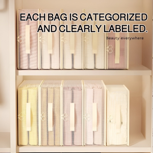 Organizer Bag Lightweight and Portable Pull Ring Storage Bag Mildew and Dust Resistant Compartmentalized