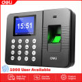 Deli Fingerprint Attendance Machine Fingerprint Recognition 2.4'TFT Screen Biometric E3960. 