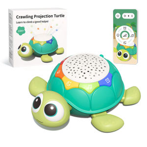 Baby Crawling Toy - Crawl Projection with Remote Control for Infants 6-Months Head-Up Guidance and Crawling Aid Mainan Bayi Belajar 宝宝学爬行玩具婴儿电动爬娃引导幼儿会动爬爬6个月抬头7娃娃神器